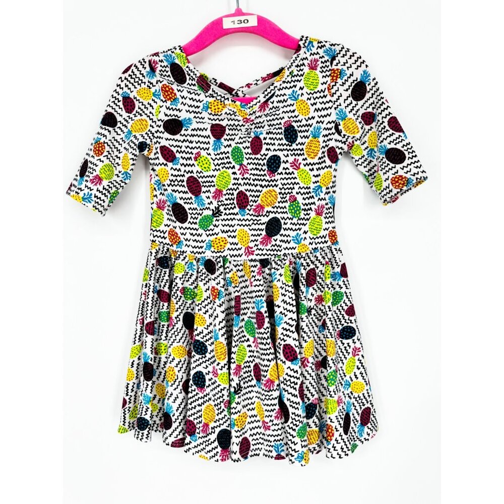 Dotdotsmile Girls 12/24 Months Ballerina Dress With Multi Color Pineapples NWT
